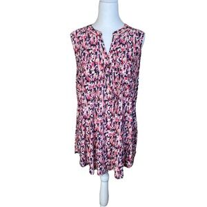 Ava & Grace Womens Plus Sleeveless Popover Tunic Top V-Neck 1X Office Business